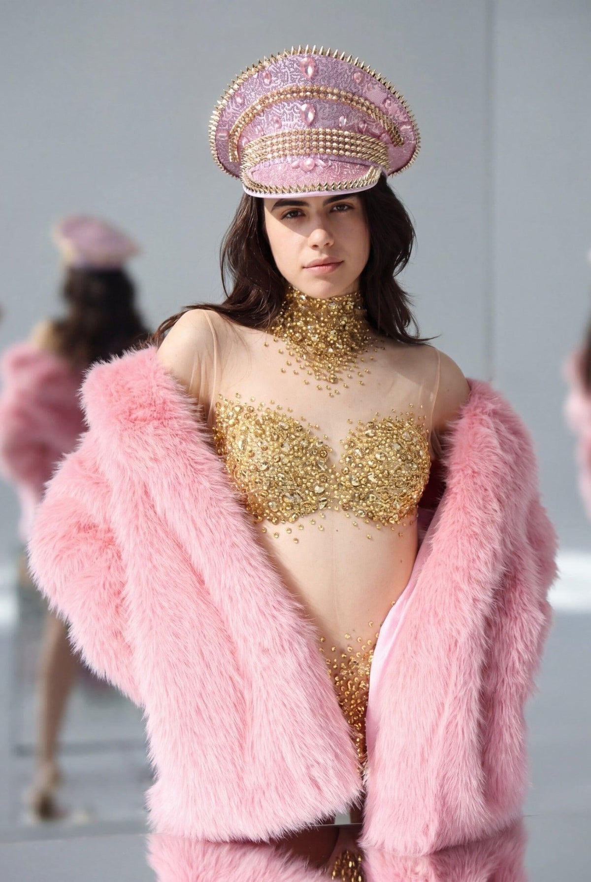 Titania Pink Faux Fur Festival Coat Faux Fur Iconic Outfitters 