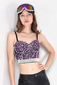 Esha Rhinestone Top