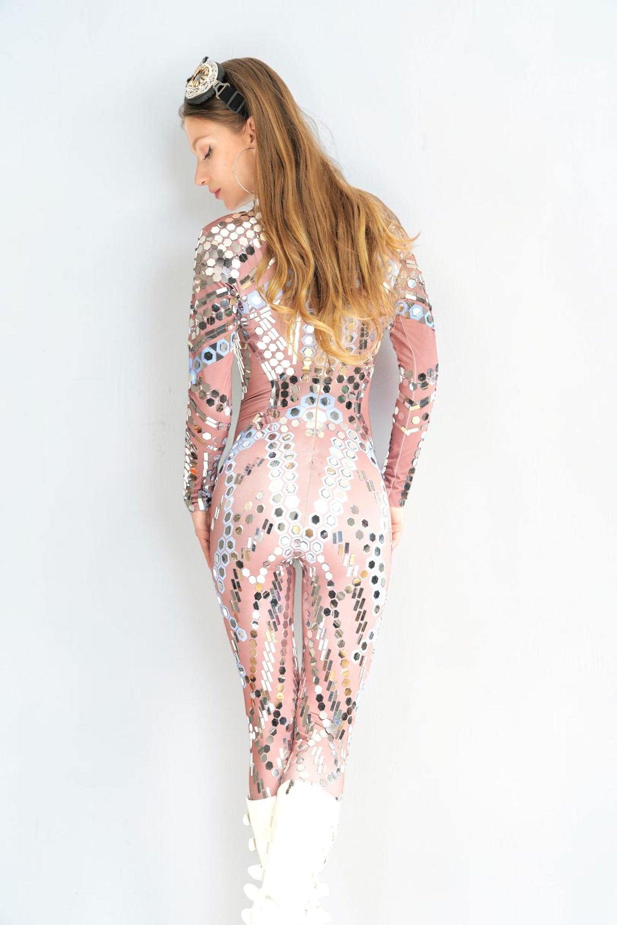 Aria Mirror Sequin Jumpsuit Jumpsuit Iconic Outfitters 