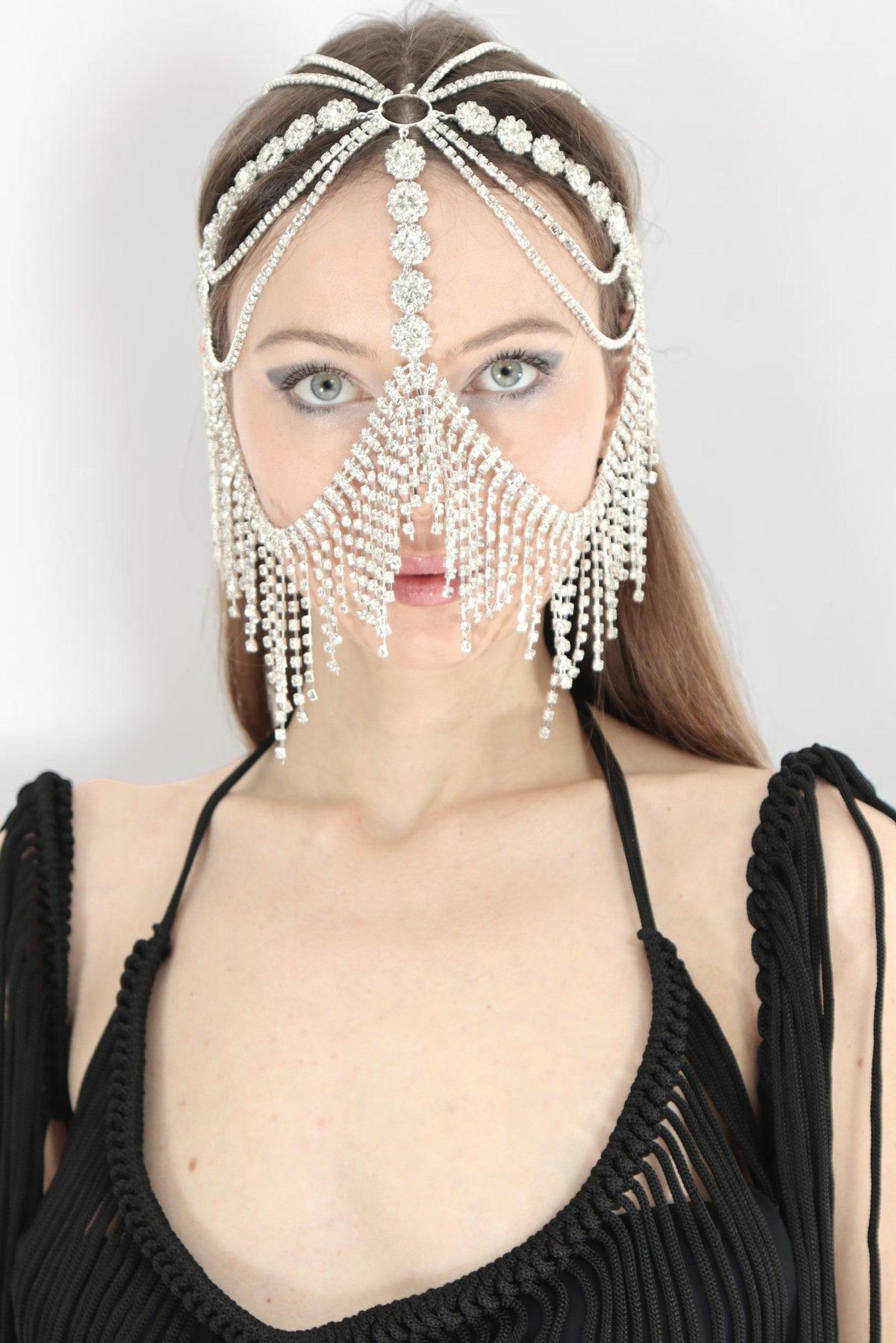 Sakira Crystal Cascade Festival Headpiece