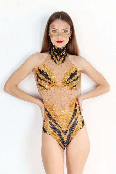 Azalea Rhinestone Bodysuit Iconic Outfitters 