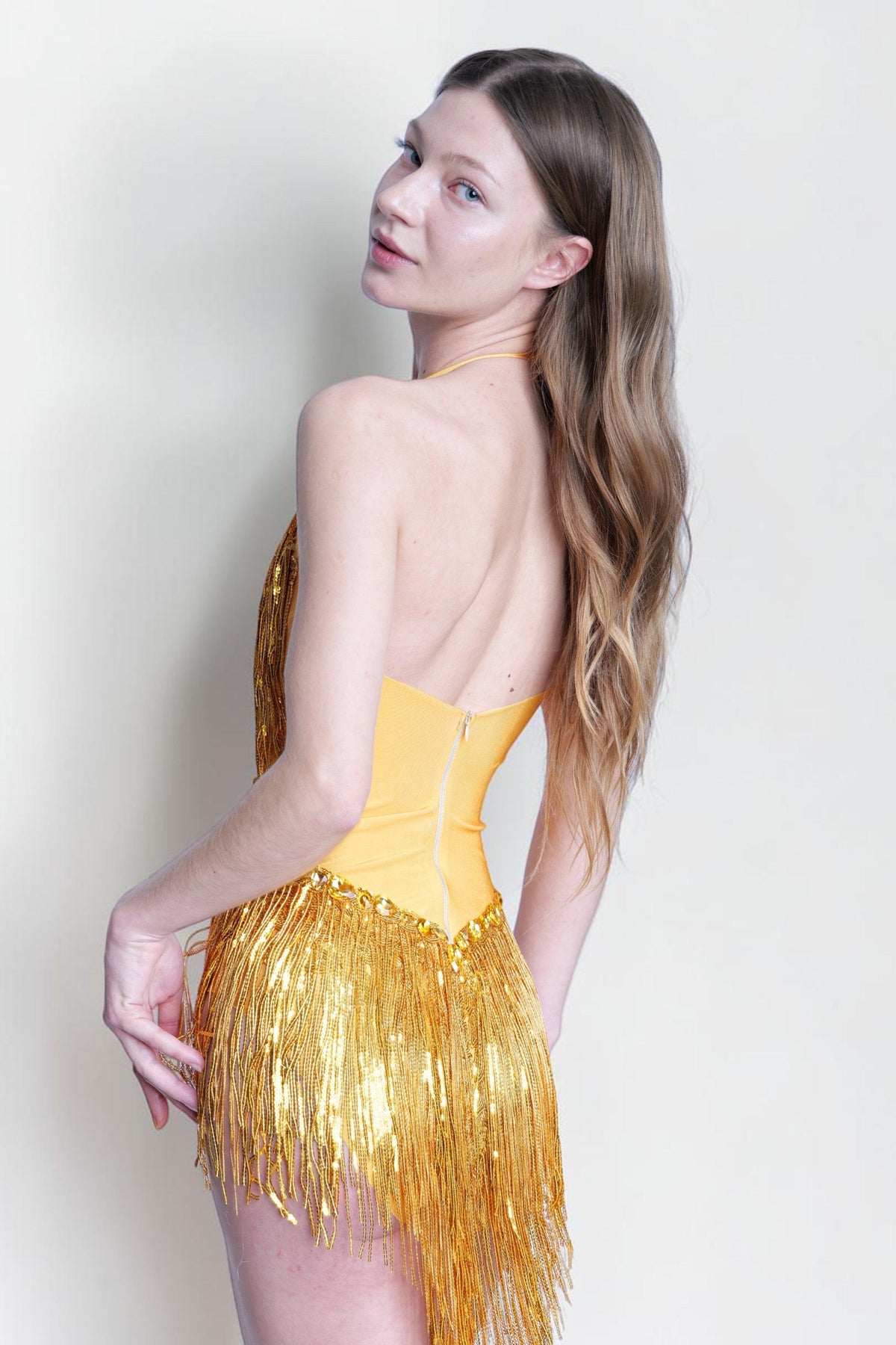 Soraya Rhinestone Tassel Bodysuit