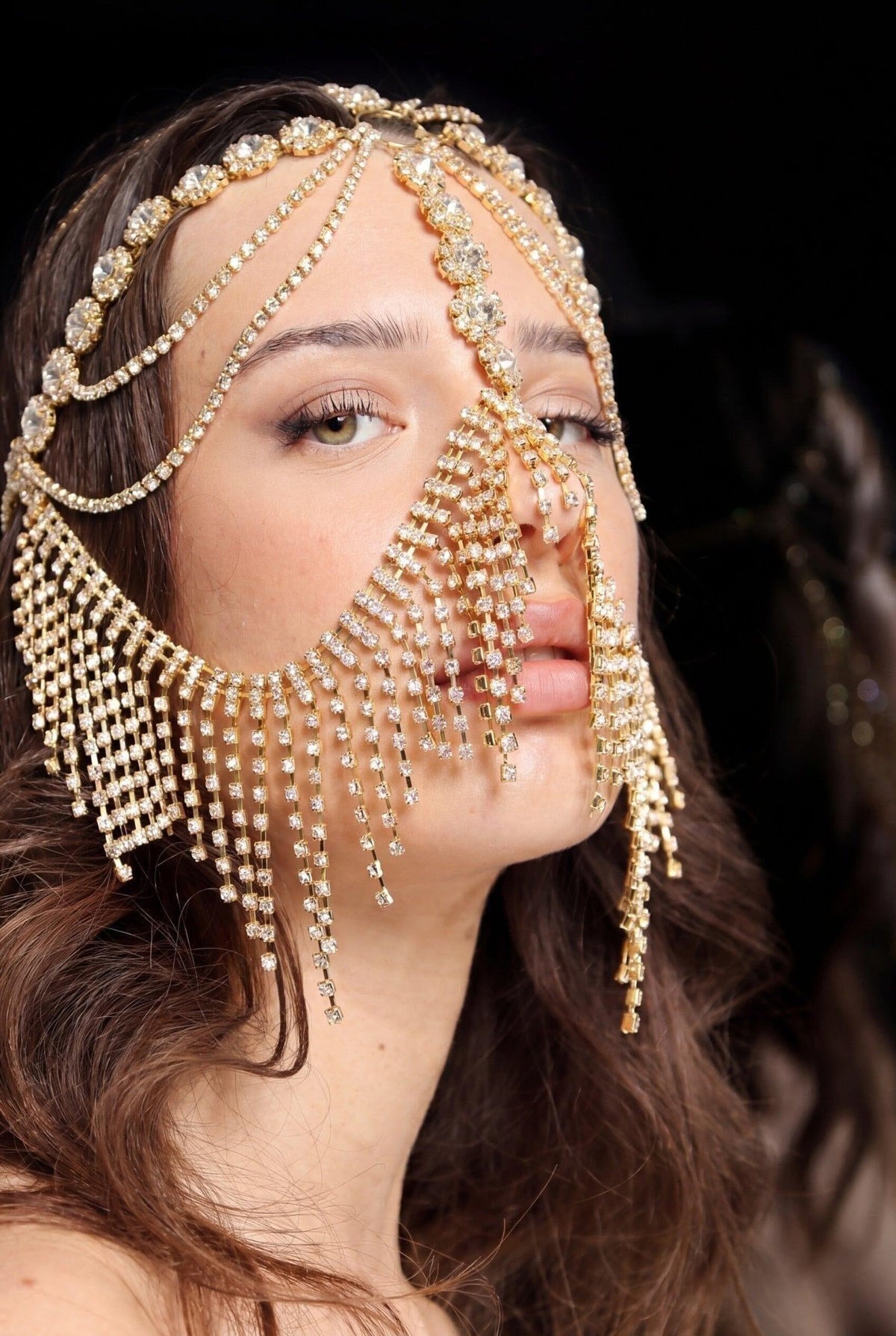 Samah Crystal Cascade Festival Headpiece Head Jewellery Iconic Outfitters 