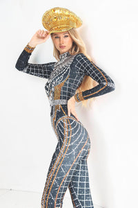 Esara Rhinestone Jumpsuit