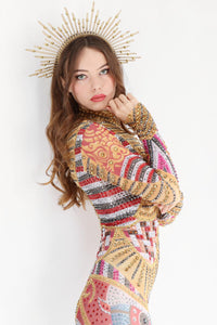 Novia Crystal Mosaic Jumpsuit Jumpsuit Iconic Outfitters 