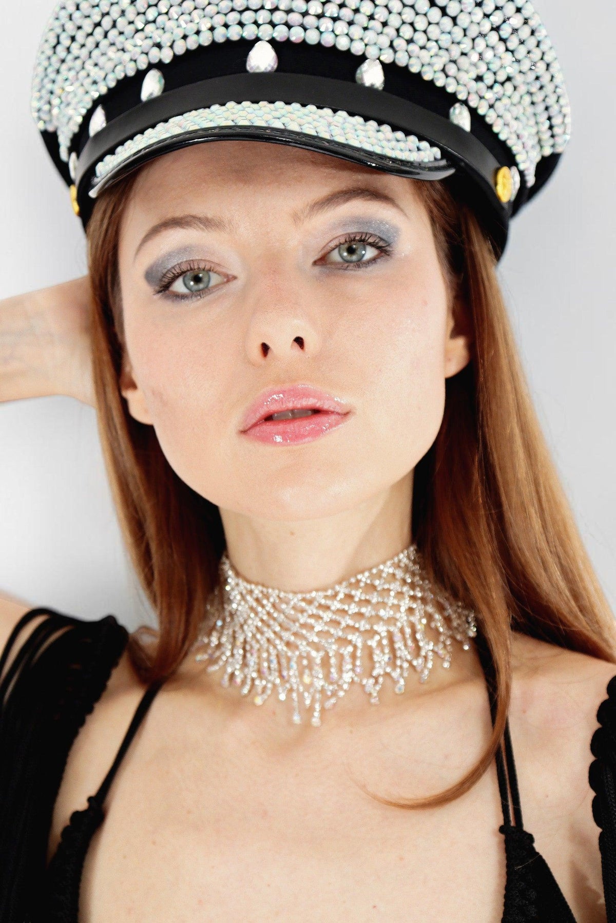 Fariha Crystal Lattice Choker Necklace