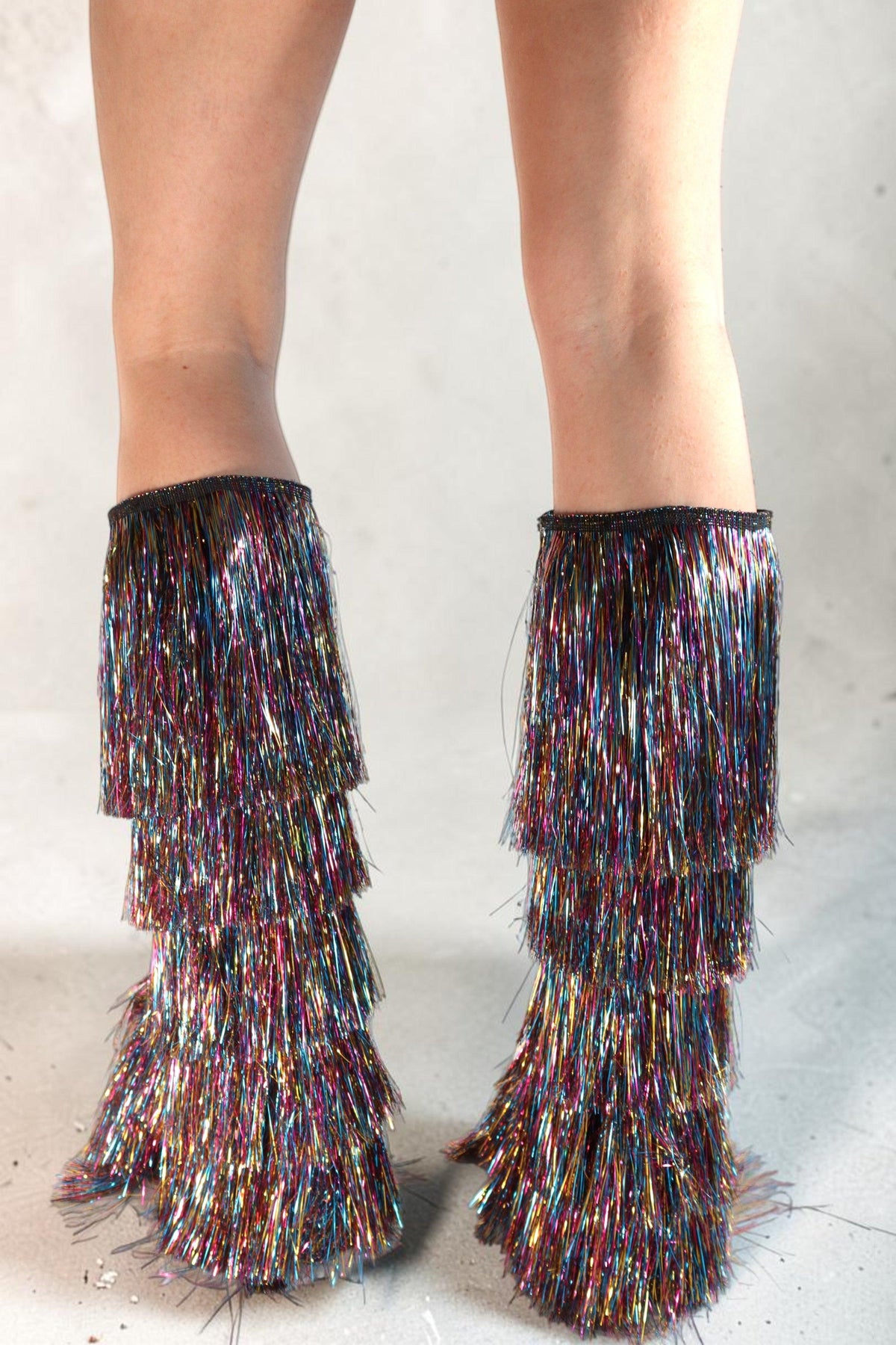 Noora Rainbow Tinsel Fringe Festival Boots