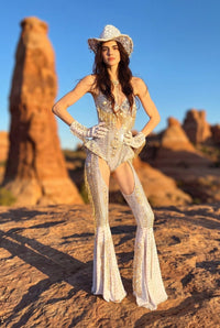 Celestia Rhinestone Fringe Jumpsuit Jumpsuit Iconic Outfitters 