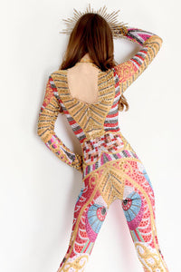 Novia Crystal Mosaic Jumpsuit Jumpsuit Iconic Outfitters 