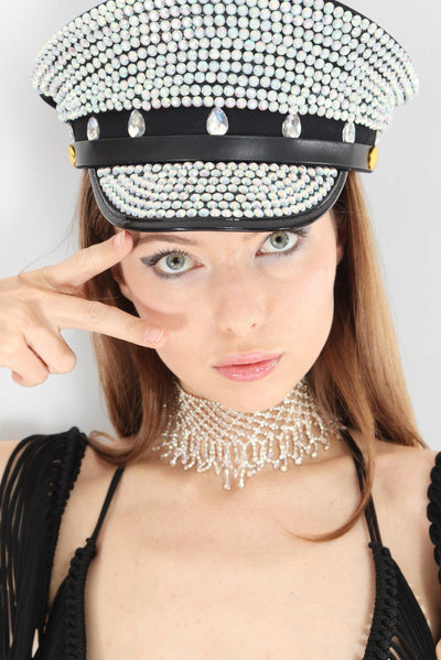 Fariha Crystal Lattice Choker Necklace