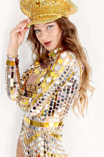 Luella Rhinestone Bodysuit Iconic Outfitters 