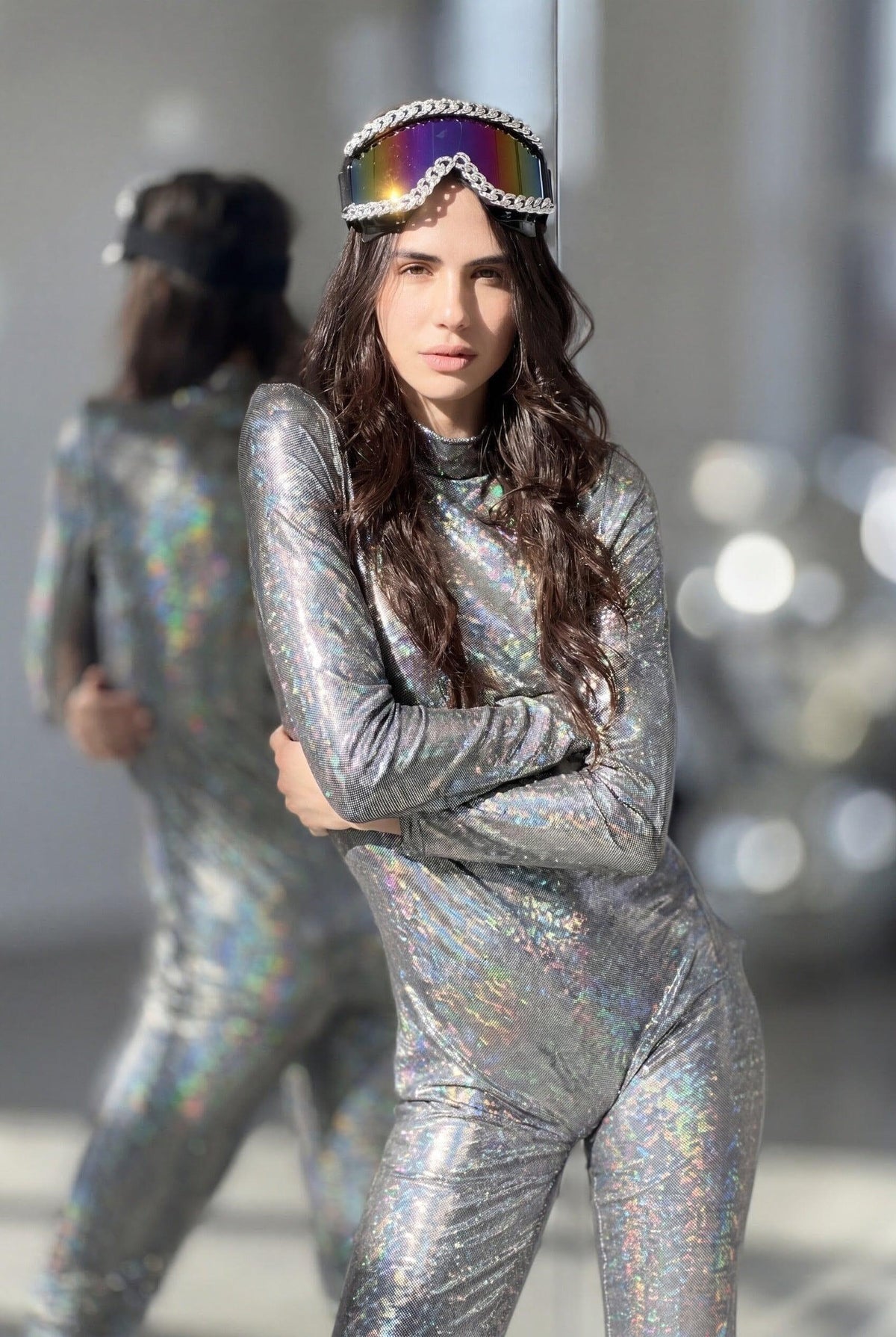 Aluna Hologram Jumpsuit Jumpsuit Iconic Outfitters 