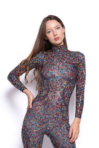 Aurorax Spectrum Rhinestone Jumpsuit Jumpsuit Iconic Outfitters 