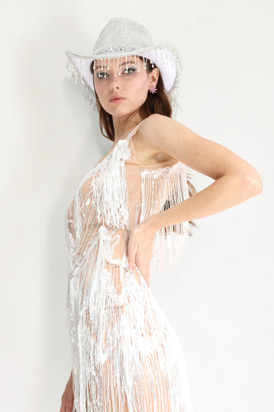 Anais Sequin Tassel Bodysuit