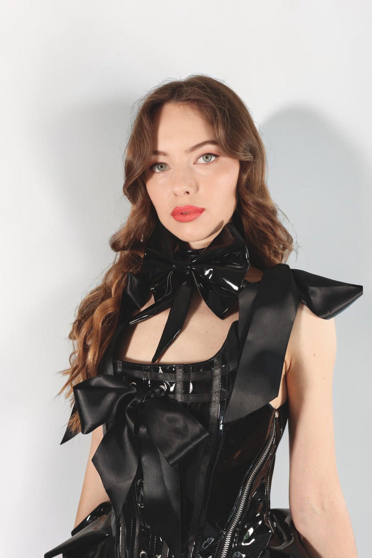 Nysa Leather Bow Dress