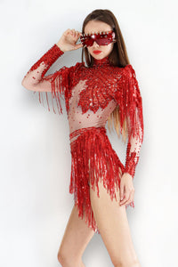 Aurea Rhinestone Bodysuit Iconic Outfitters 
