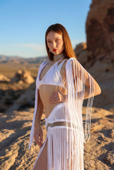 Aelira Macrame Dress Macrame Iconic Outfitters 