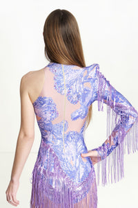 Alea Rhinestone Tassel Bodysuit Iconic Outfitters 