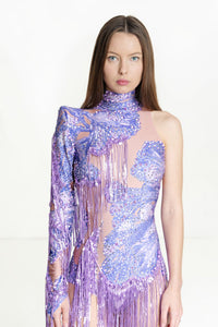 Alea Rhinestone Tassel Bodysuit Iconic Outfitters 