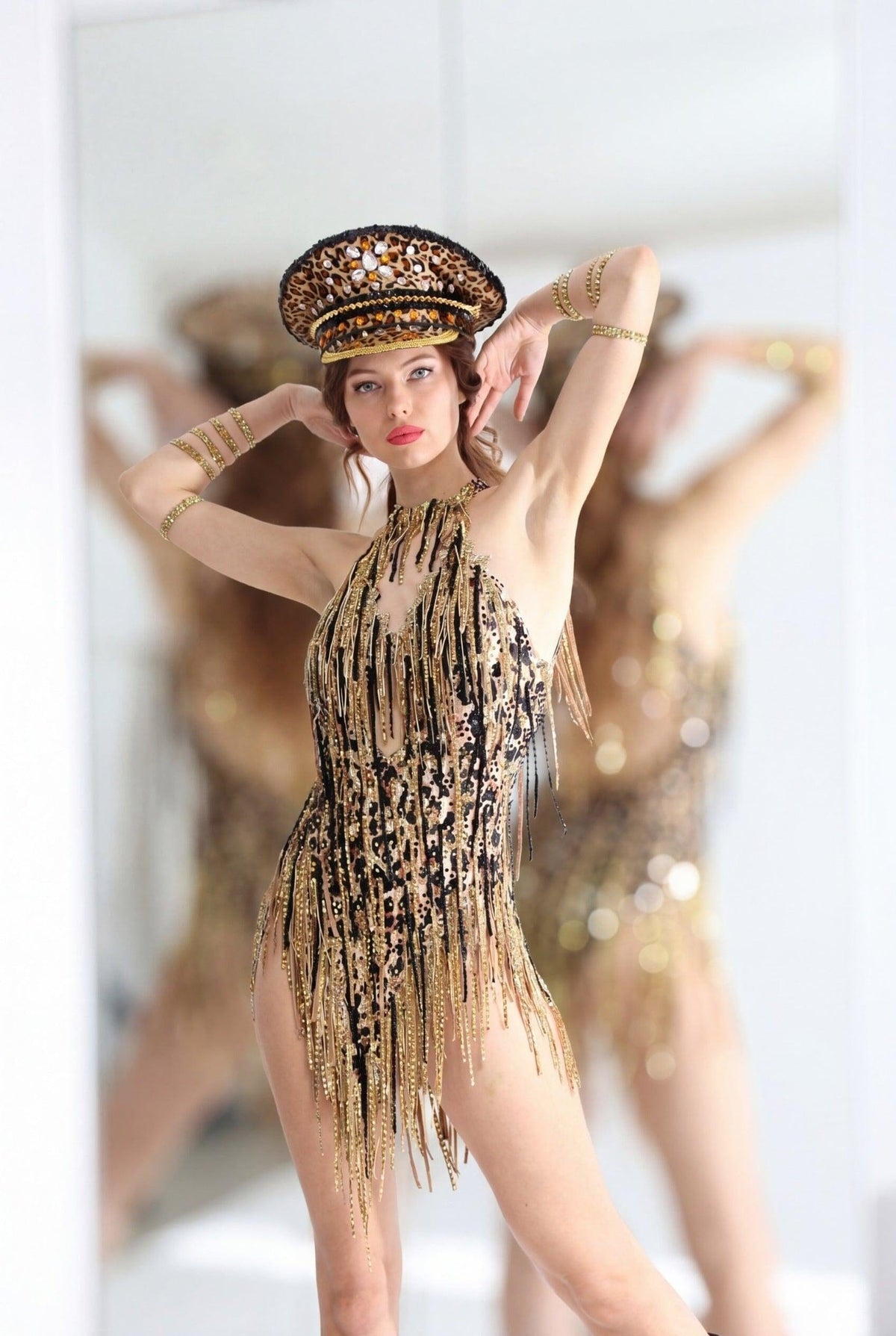 Alouette Leopard Fringe Bodysuit Body Suit Iconic Outfitters 