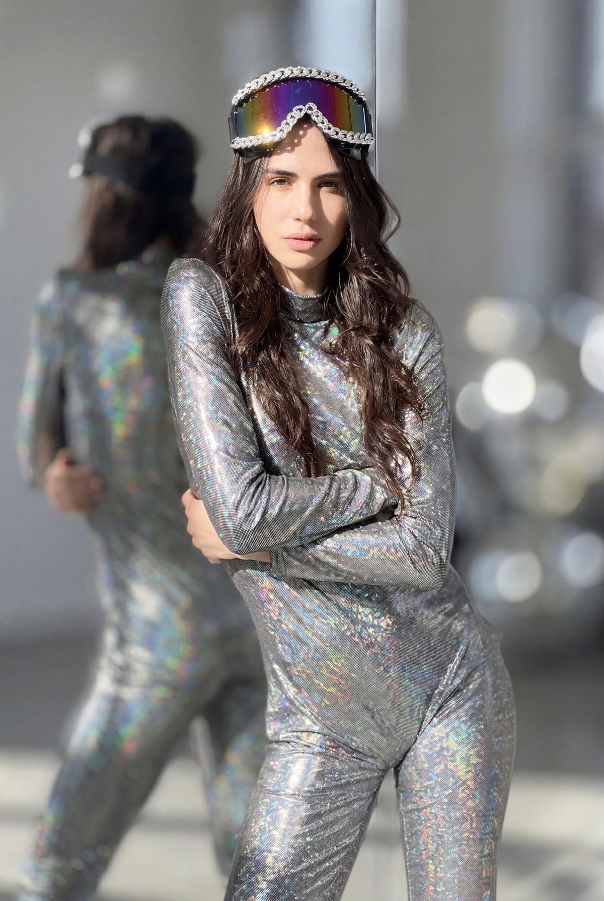 Aluna Hologram Jumpsuit Jumpsuit Iconic Outfitters 