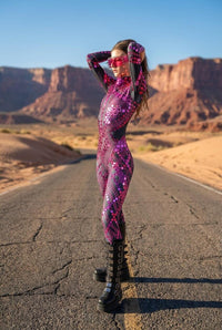 Aria Mirror Sequin Jumpsuit Jumpsuit Iconic Outfitters 