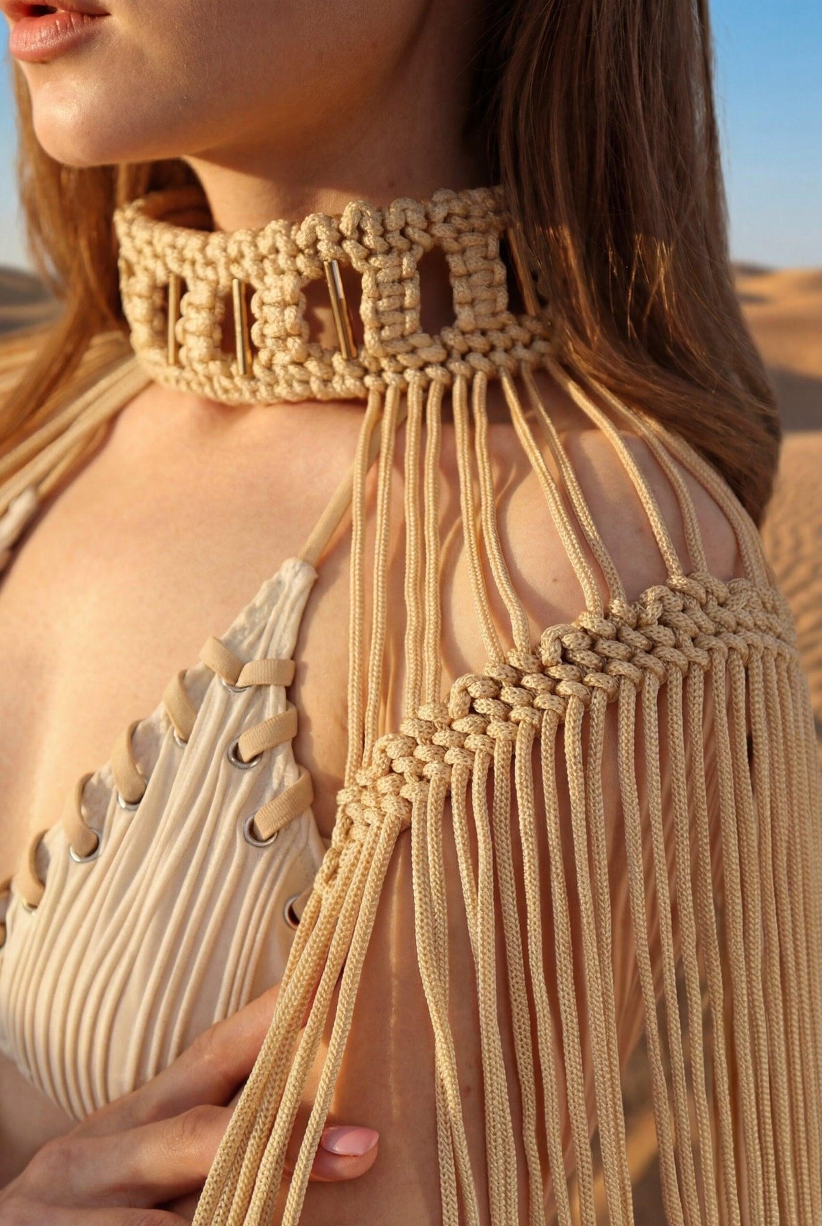 Arin Macrame Dress Macrame Iconic Outfitters 