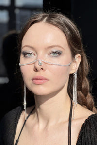 Arisha Crystal Drop Festival Face Chain Head Jewellery Iconic Outfitters 