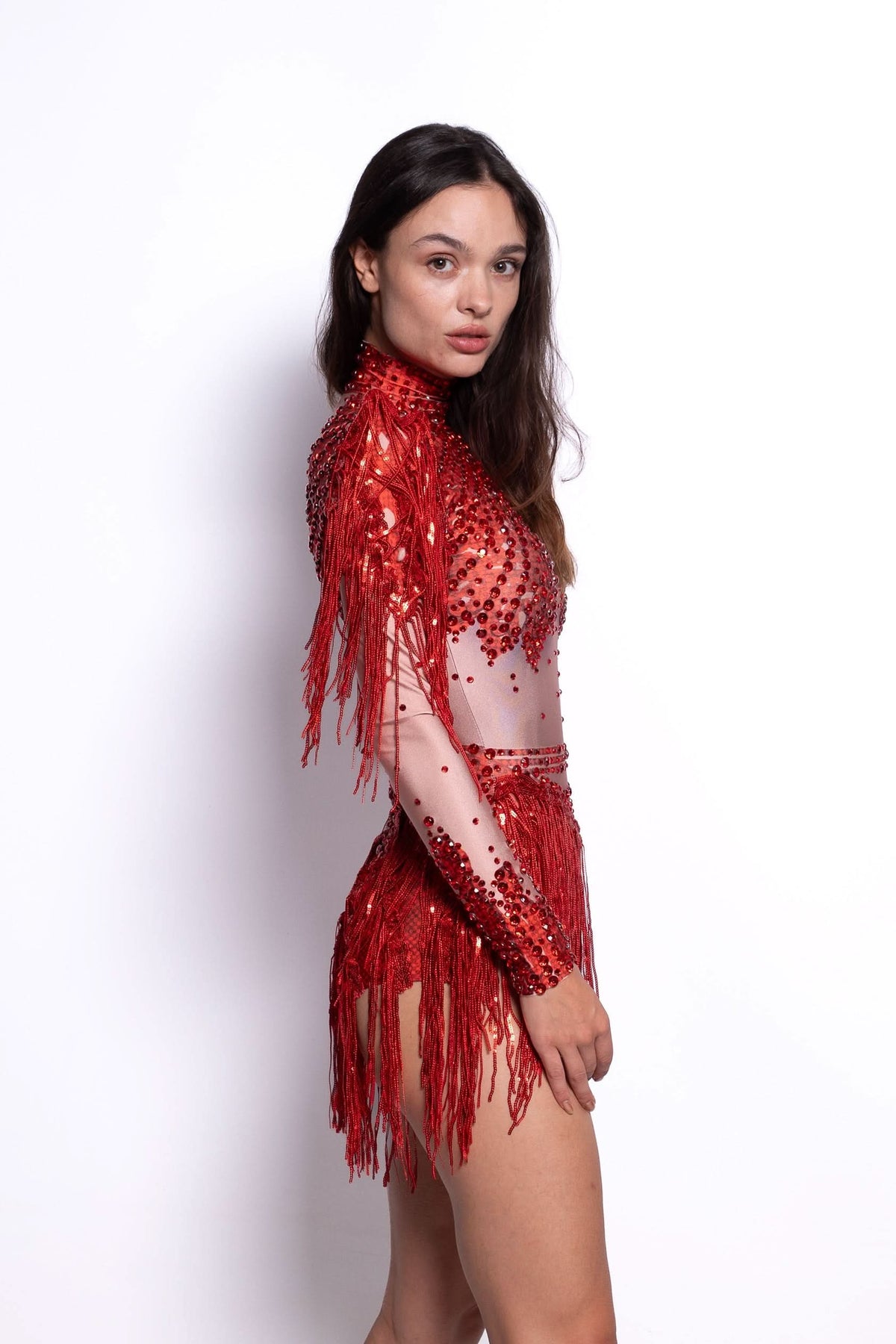 Aurea Rhinestone Bodysuit Iconic Outfitters 
