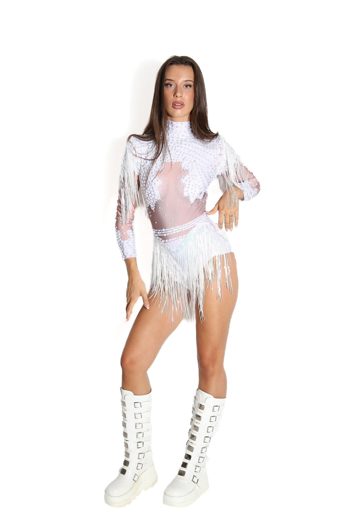 Aurea Rhinestone Bodysuit Iconic Outfitters 