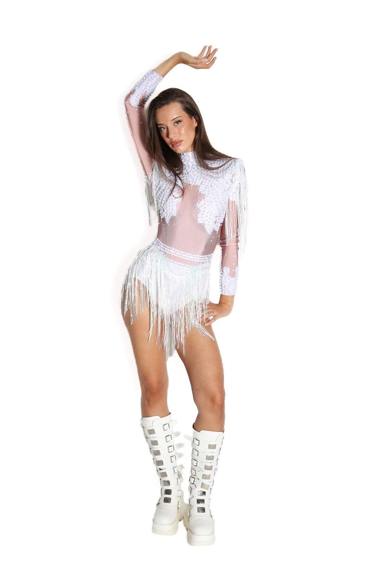 Aurea Rhinestone Bodysuit Iconic Outfitters 