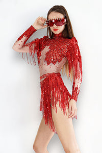 Aurea Rhinestone Bodysuit Iconic Outfitters 