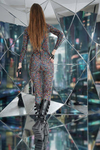 Aurora Spectrum Rhinestone Jumpsuit Jumpsuit Iconic Outfitters 