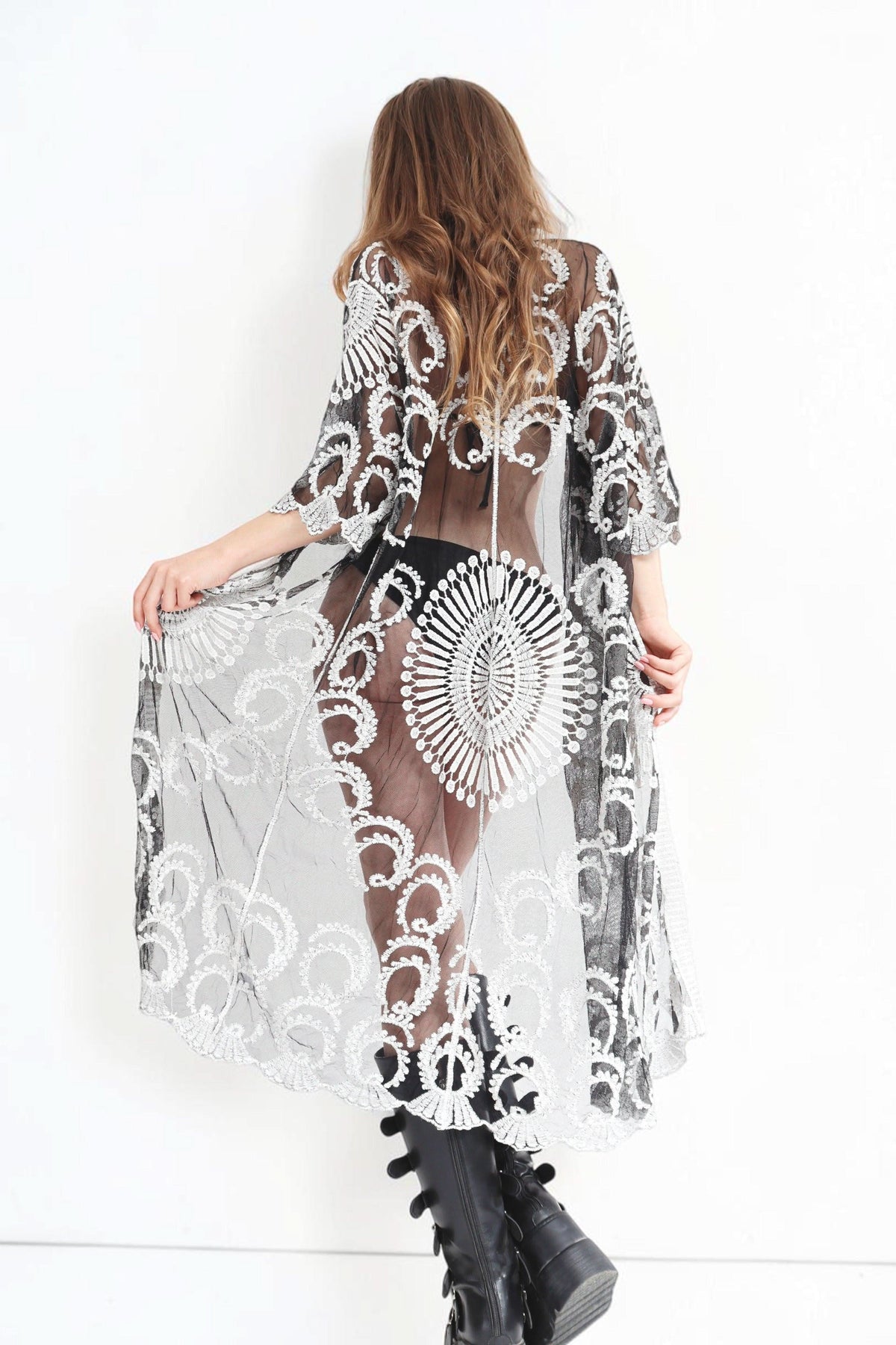Axiom Lace Embroidered Cover up Cover up Iconic Outfitters 