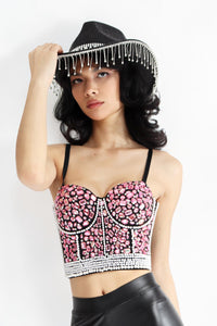 Esha Rhinestone Top