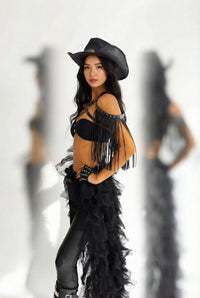 Brynne Fringe Shoulder Piece Tops Iconic Outfitters 