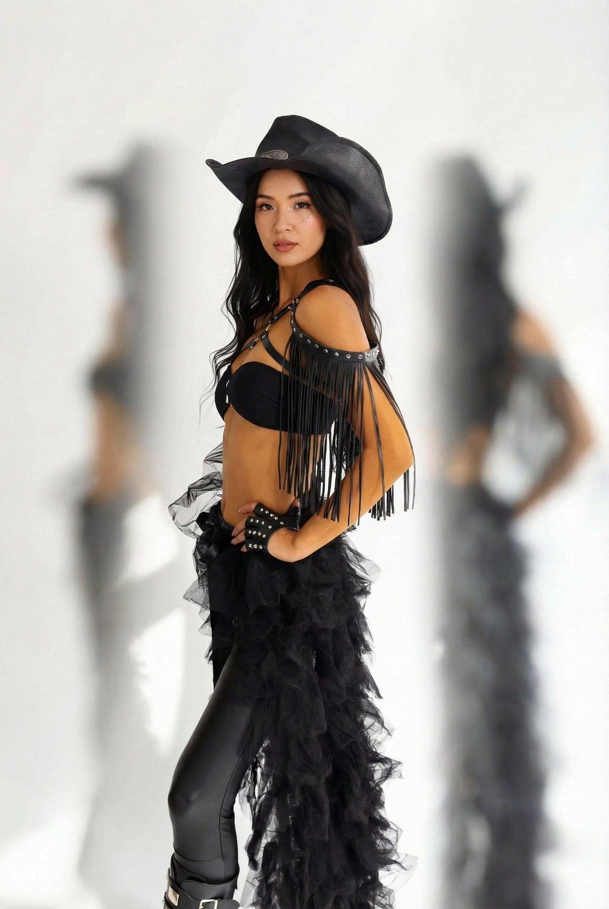 Brynne Fringe Shoulder Piece Tops Iconic Outfitters 