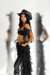 Brynne Fringe Shoulder Piece Tops Iconic Outfitters 