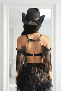 Brynne Fringe Shoulder Piece Tops Iconic Outfitters 