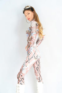 Aria Mirror Sequin Jumpsuit Jumpsuit Iconic Outfitters 