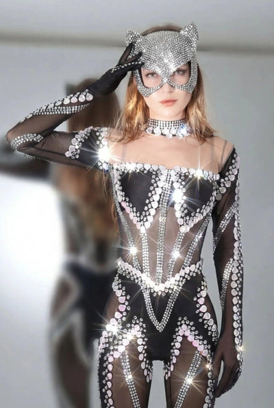 Cora Crystal Sequin Jumpsuit Jumpsuit Iconic Outfitters 
