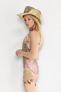 Aura Rhinestone Tassel Bodysuit