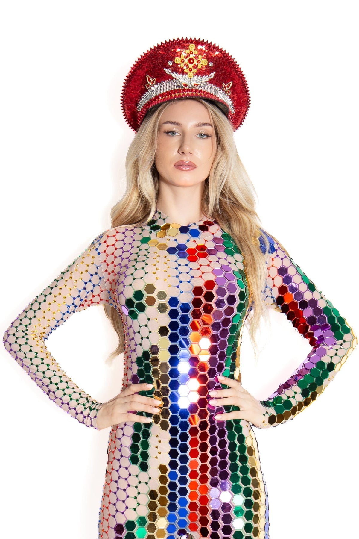 Dasha Full Mirror Sequin Jumpsuit Jumpsuit Iconic Outfitters 