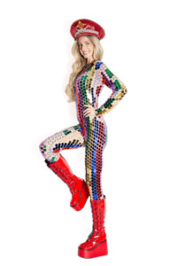 Dasha Full Mirror Sequin Jumpsuit Jumpsuit Iconic Outfitters 