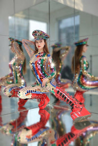 Dasha Full Mirror Sequin Jumpsuit Jumpsuit Iconic Outfitters 