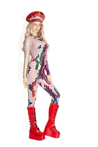 Dasha Full Mirror Sequin Jumpsuit Jumpsuit Iconic Outfitters 