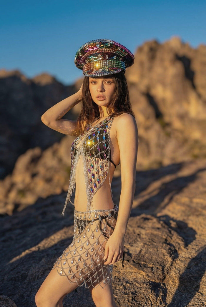 Drea Rhinestone Top Tops Iconic Outfitters 
