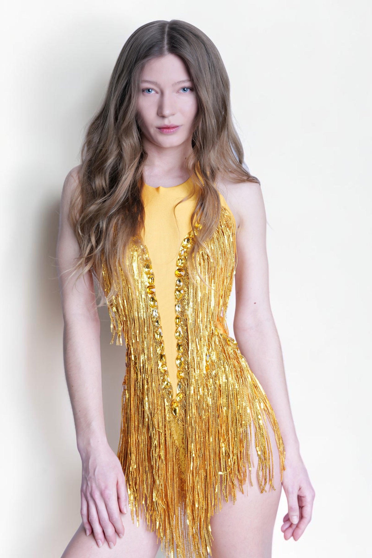 Soraya Rhinestone Tassel Bodysuit