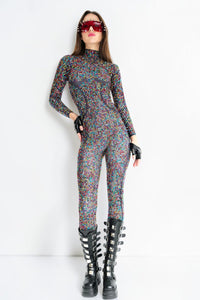 Aurora Spectrum Rhinestone Jumpsuit Jumpsuit Iconic Outfitters 