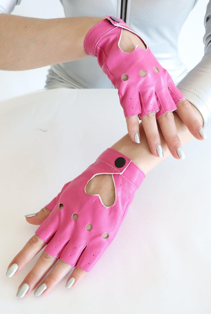 Eos Pink Fingerless Festival Gloves Gloves Iconic Outfitters 